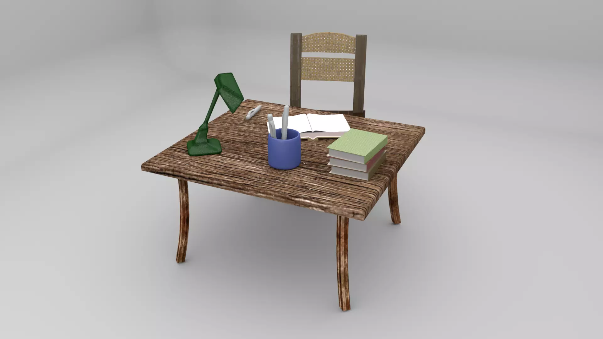 Table Chair Set Free low-poly 3D model