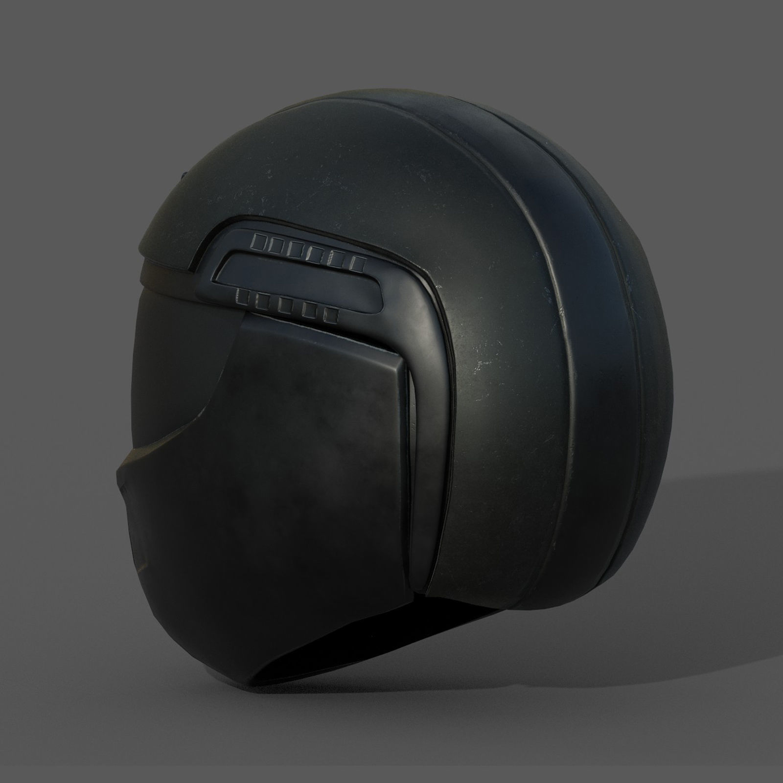 Helmet scifi military combat 3d model low poly human generic  Low-poly 3D model_8