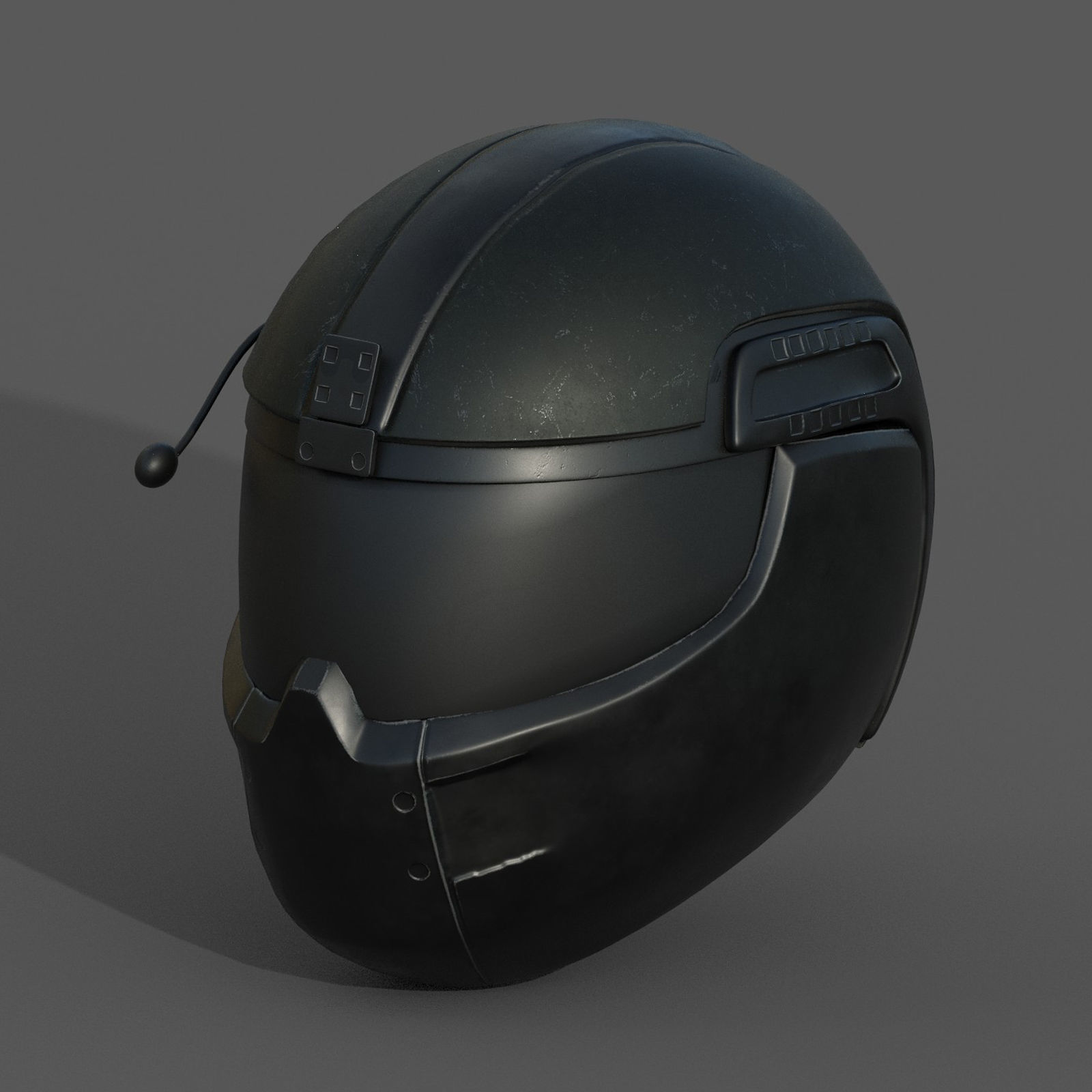 Helmet scifi military combat 3d model low poly human generic  Low-poly 3D model_1