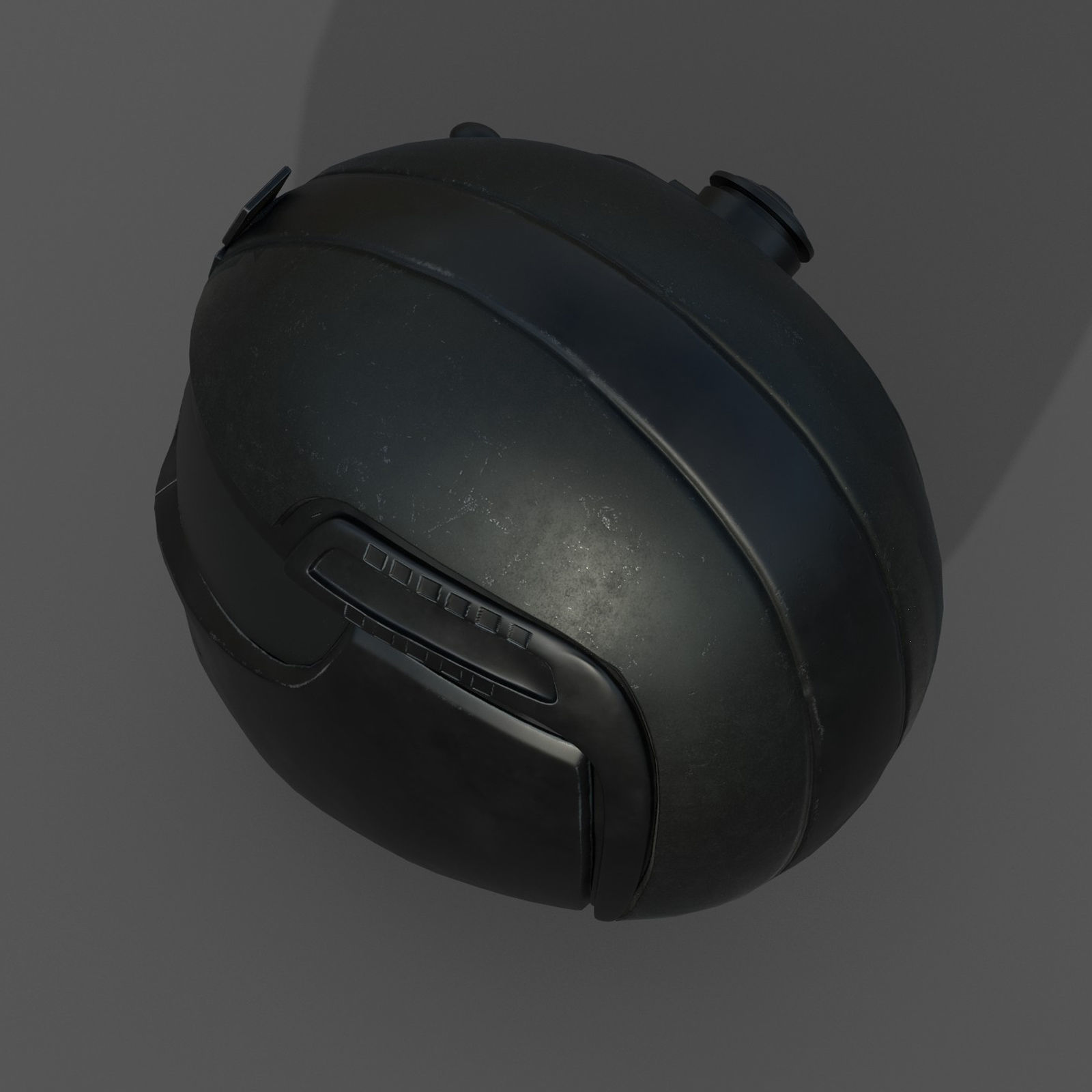 Helmet scifi military combat 3d model low poly human generic  Low-poly 3D model_3