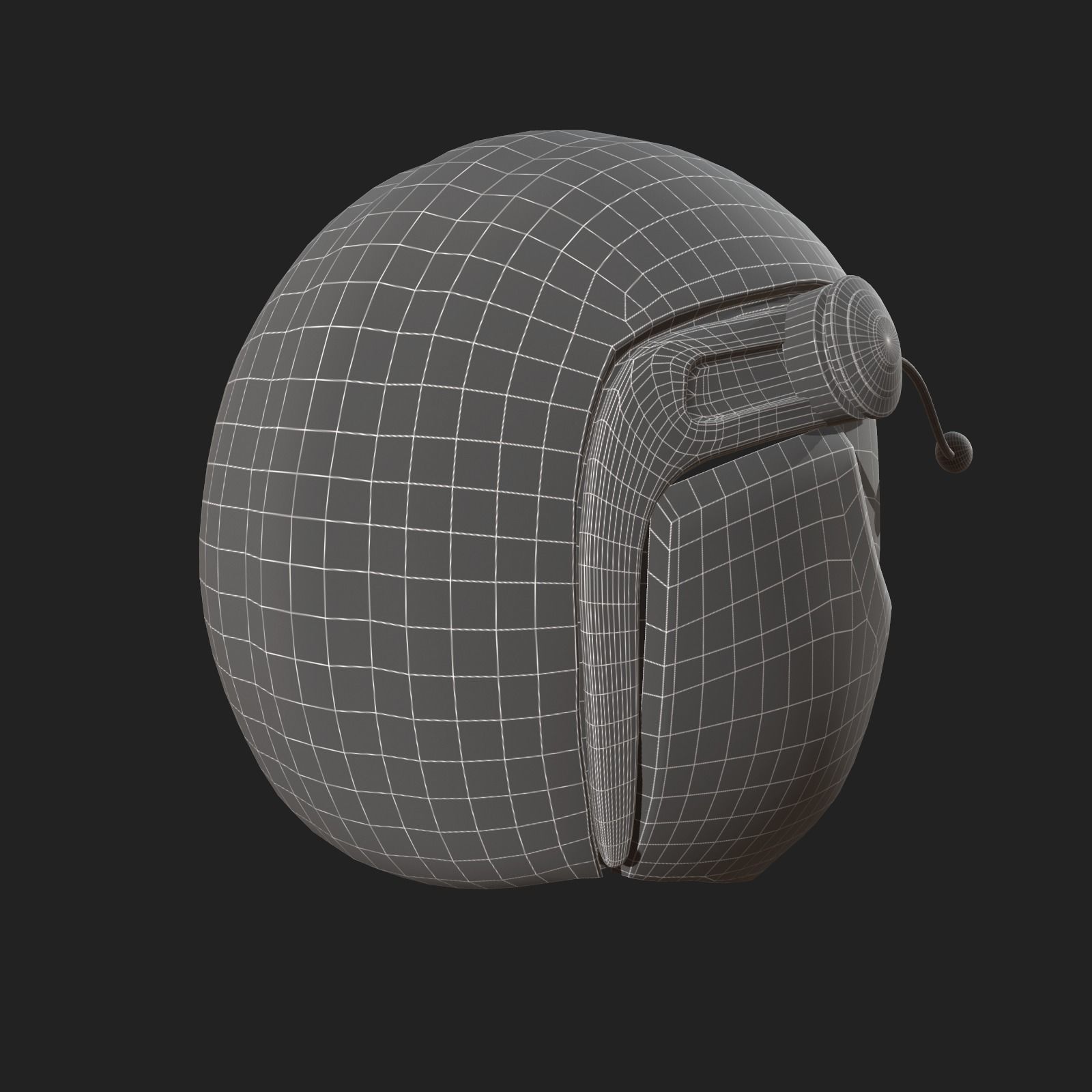 Helmet scifi military combat 3d model low poly human generic  Low-poly 3D model_10