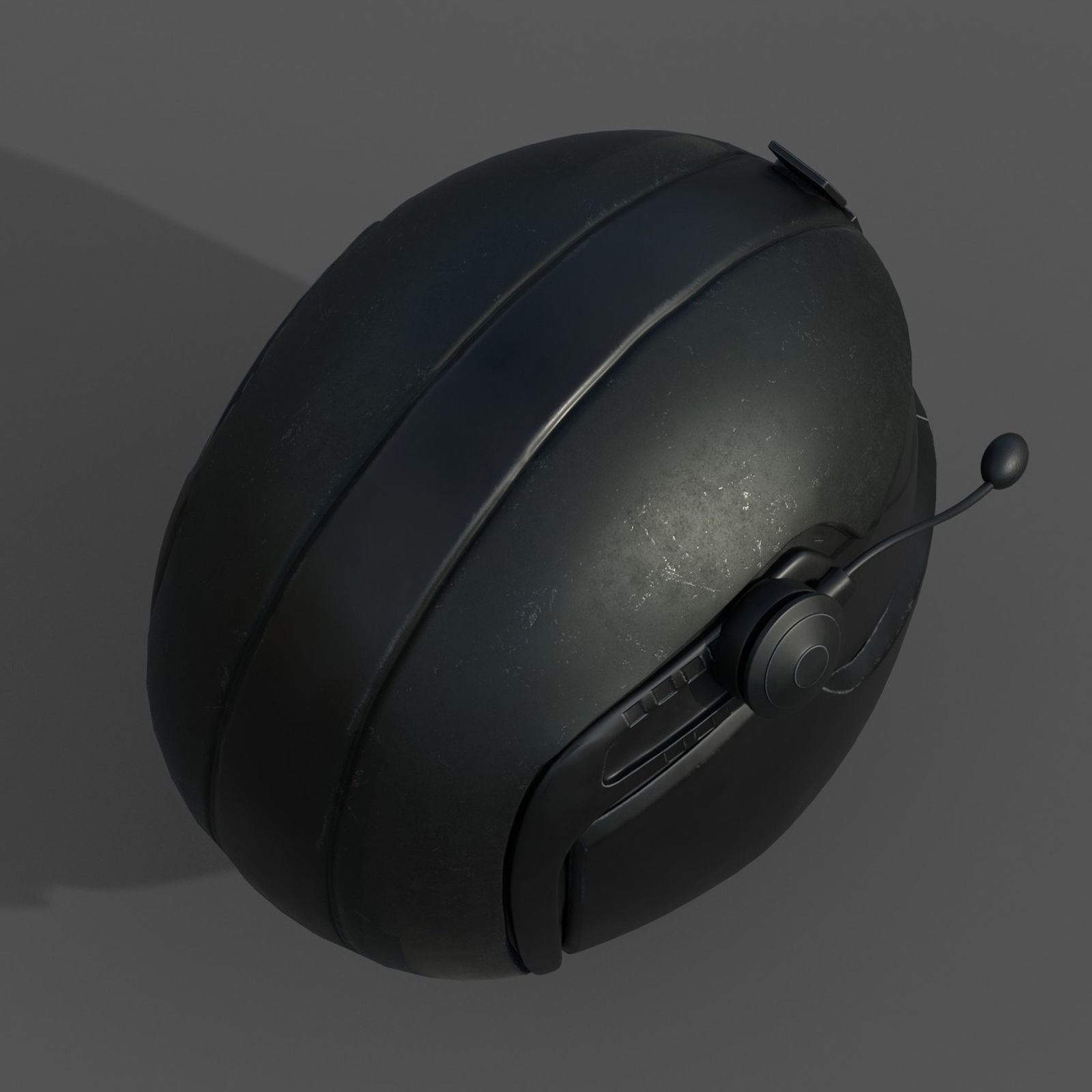 Helmet scifi military combat 3d model low poly human generic  Low-poly 3D model_5