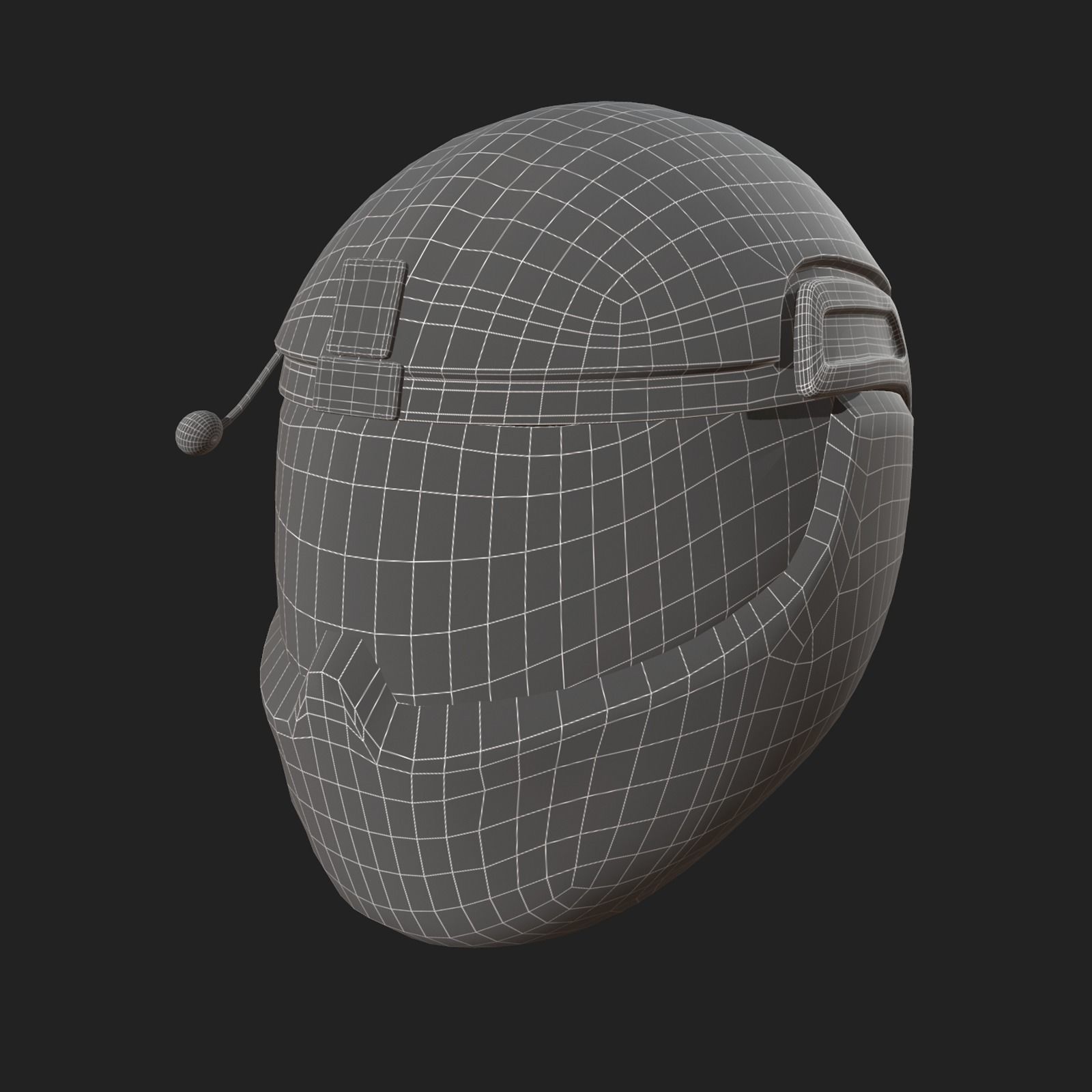 Helmet scifi military combat 3d model low poly human generic  Low-poly 3D model_11