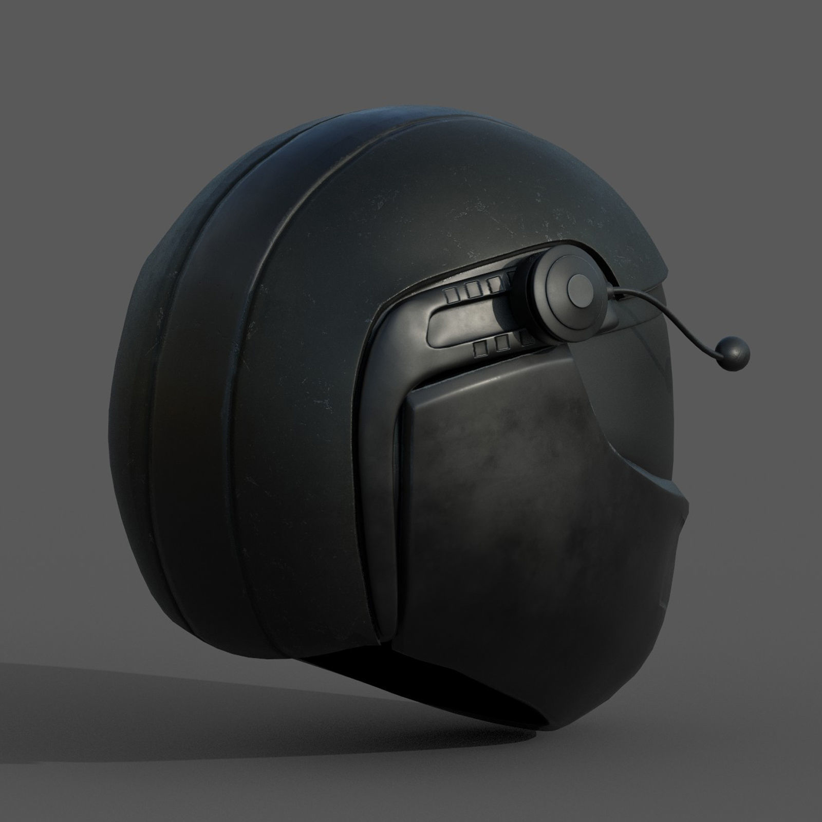 Helmet scifi military combat 3d model low poly human generic  Low-poly 3D model_6
