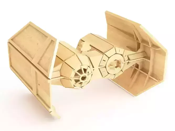 Spaceship wooden toy 04