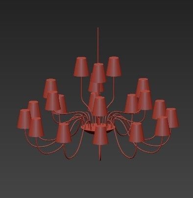 Imperial Chandelier 21 Loft Concept 3D model_2