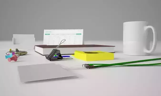 Mock up office supplies