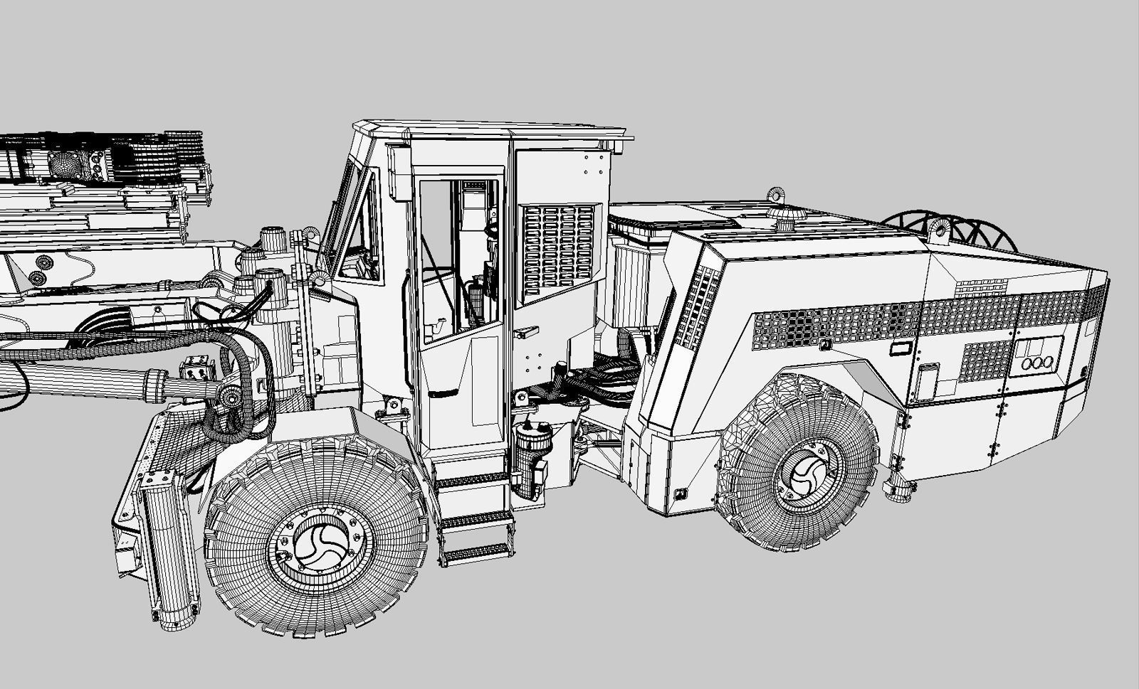 Two-Boom Drill Rig DD421 3D model_22