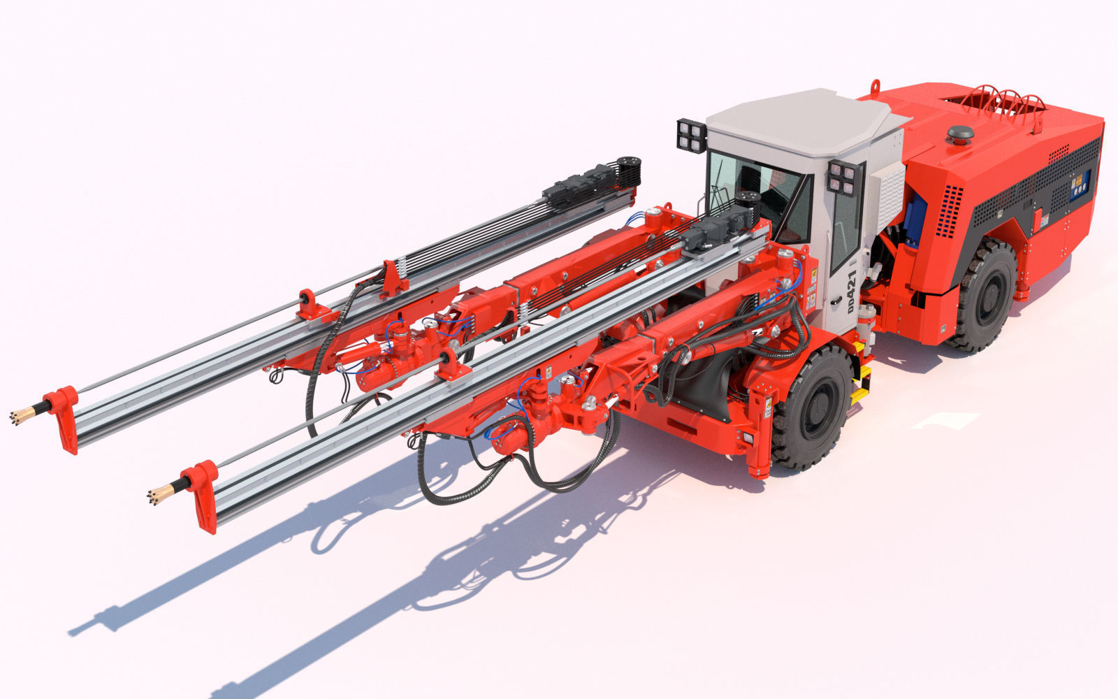 Two-Boom Drill Rig DD421 3D model_10