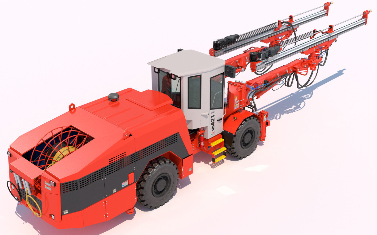 Two-Boom Drill Rig DD421 3D model_11