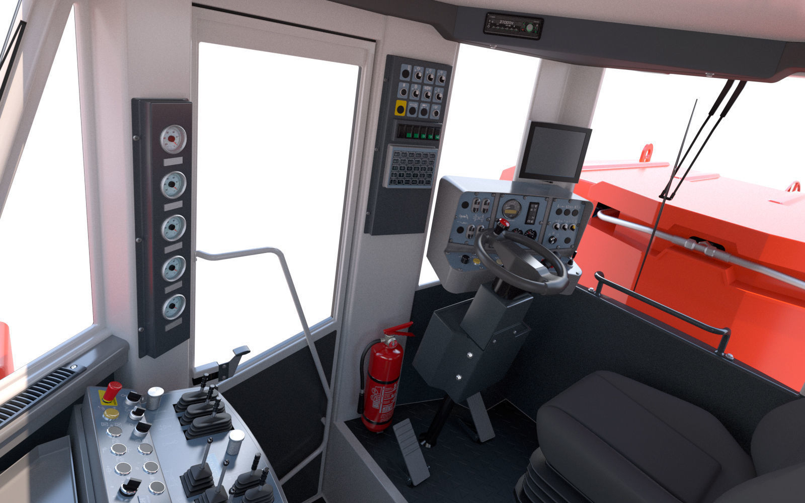 Two-Boom Drill Rig DD421 3D model_8