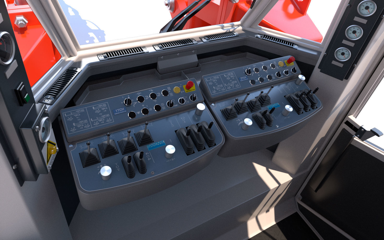 Two-Boom Drill Rig DD421 3D model_5