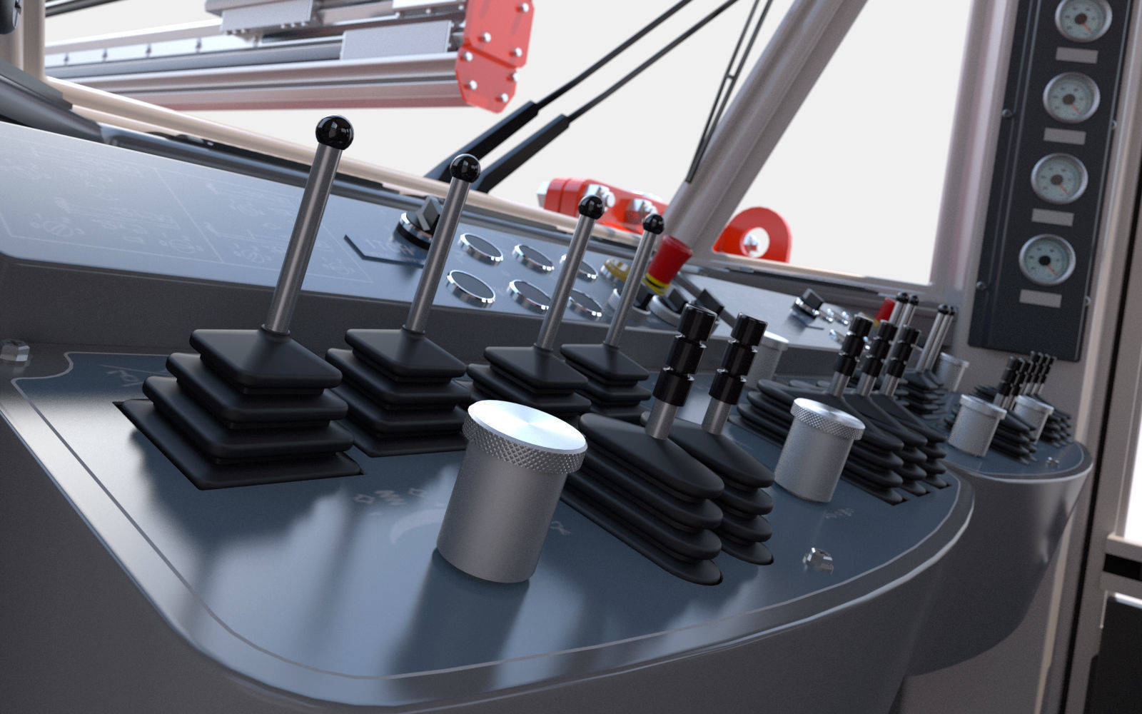 Two-Boom Drill Rig DD421 3D model_9