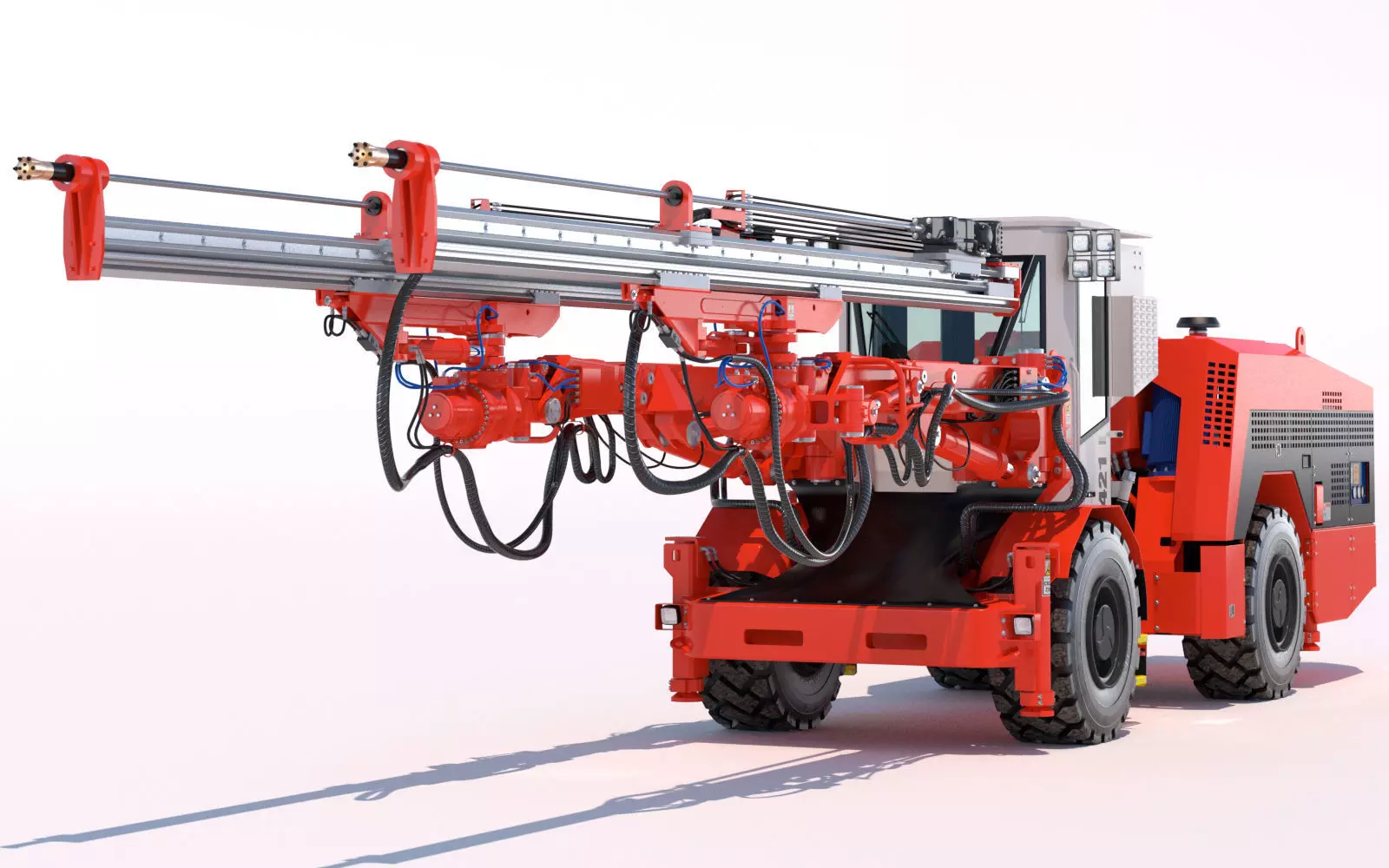 Two-Boom Drill Rig DD421 3D model_0