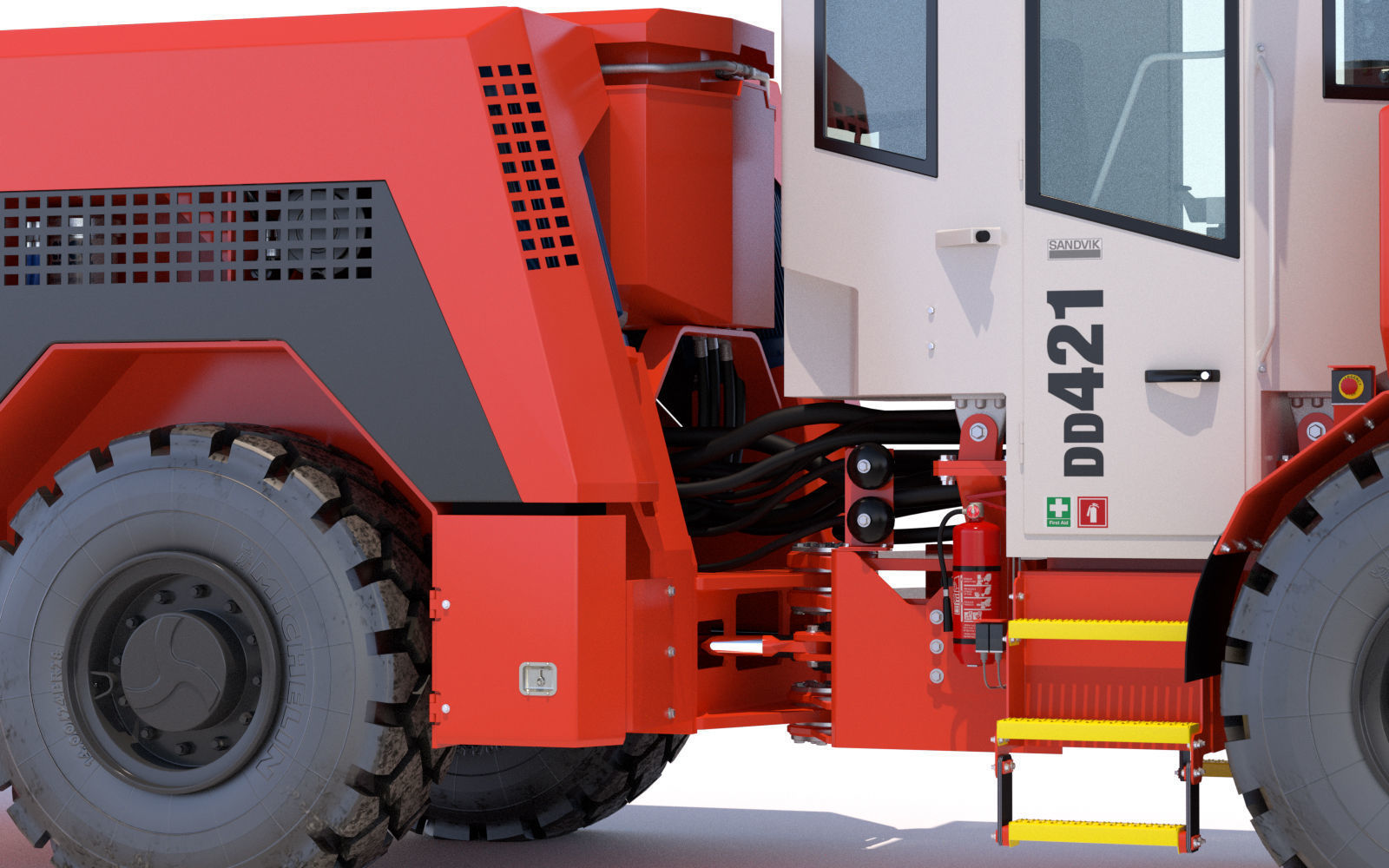 Two-Boom Drill Rig DD421 3D model_13