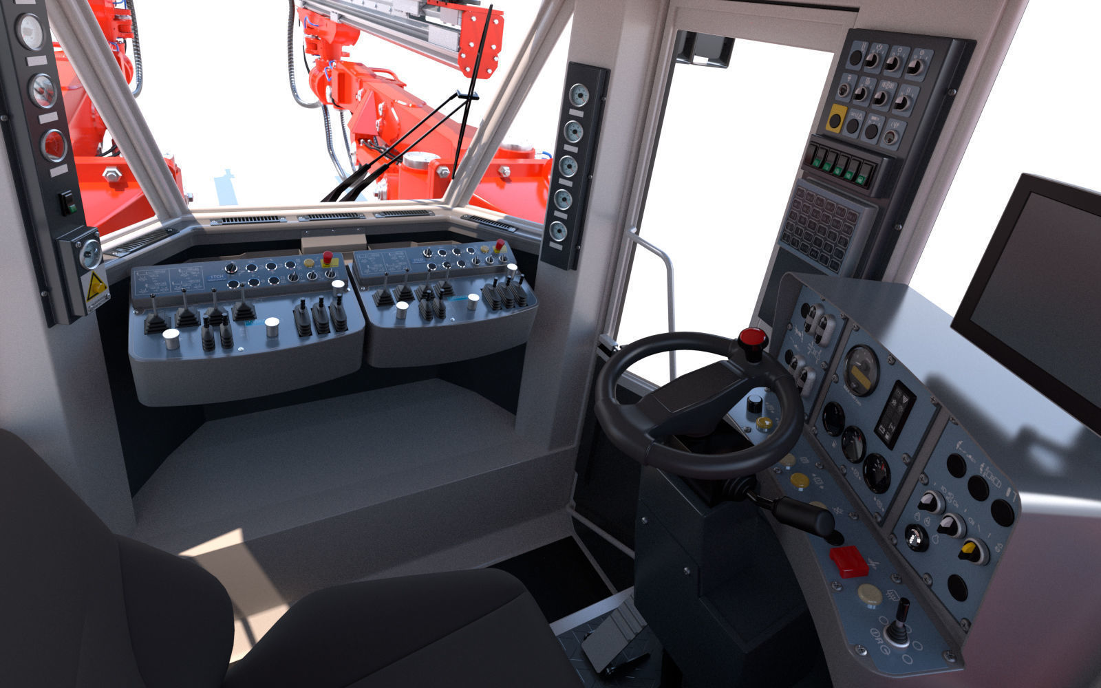 Two-Boom Drill Rig DD421 3D model_6