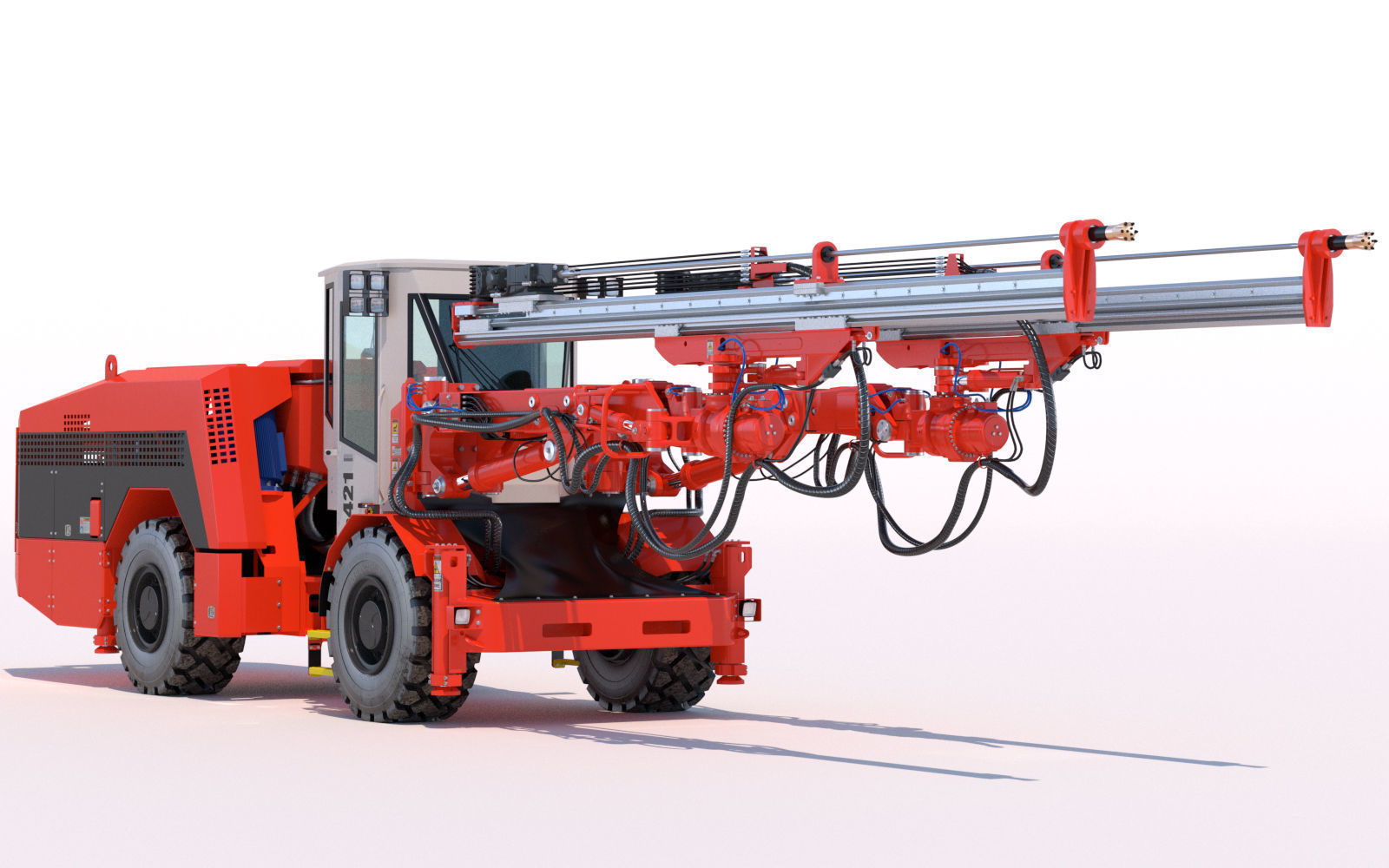 Two-Boom Drill Rig DD421 3D model_2