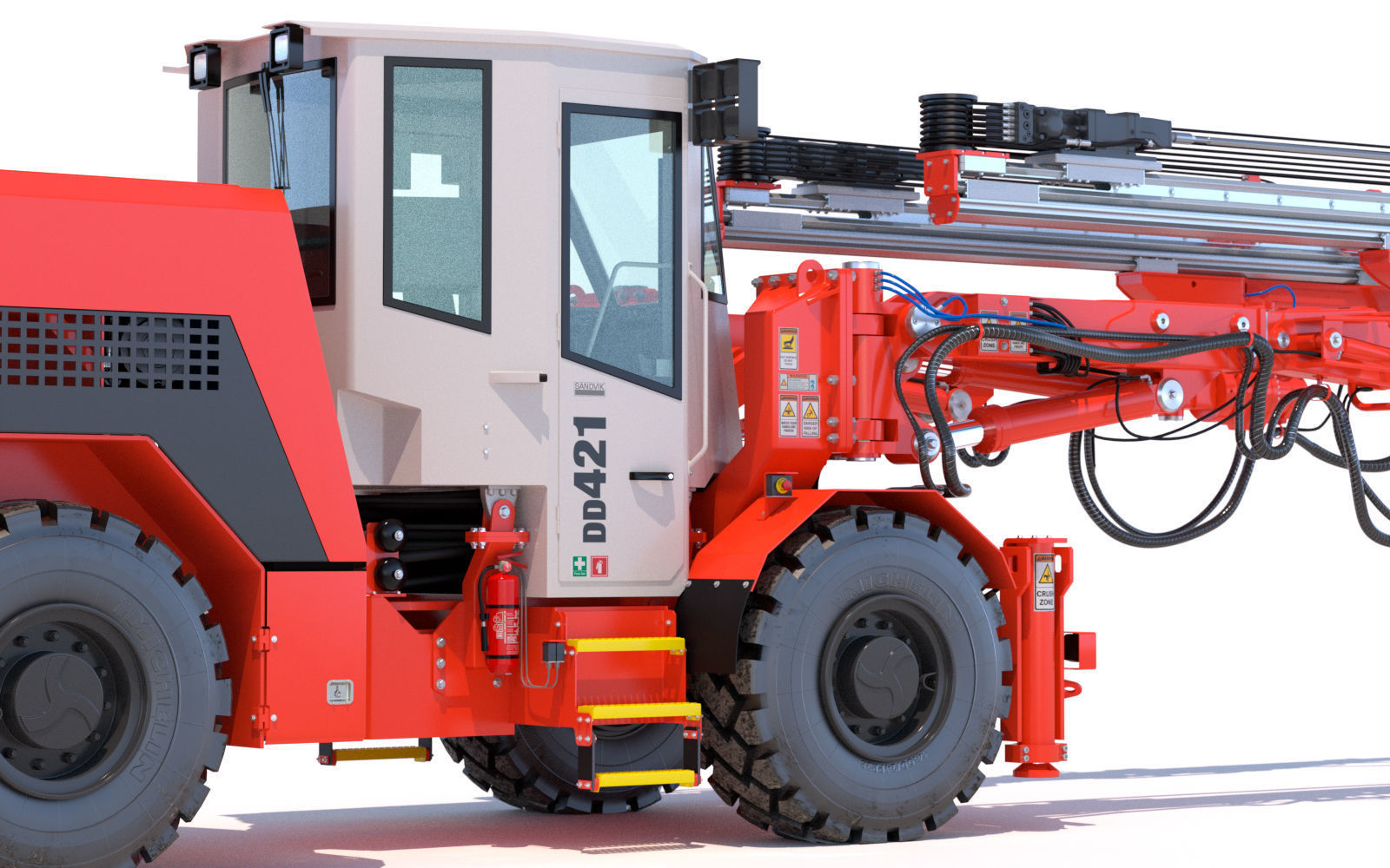 Two-Boom Drill Rig DD421 3D model_14