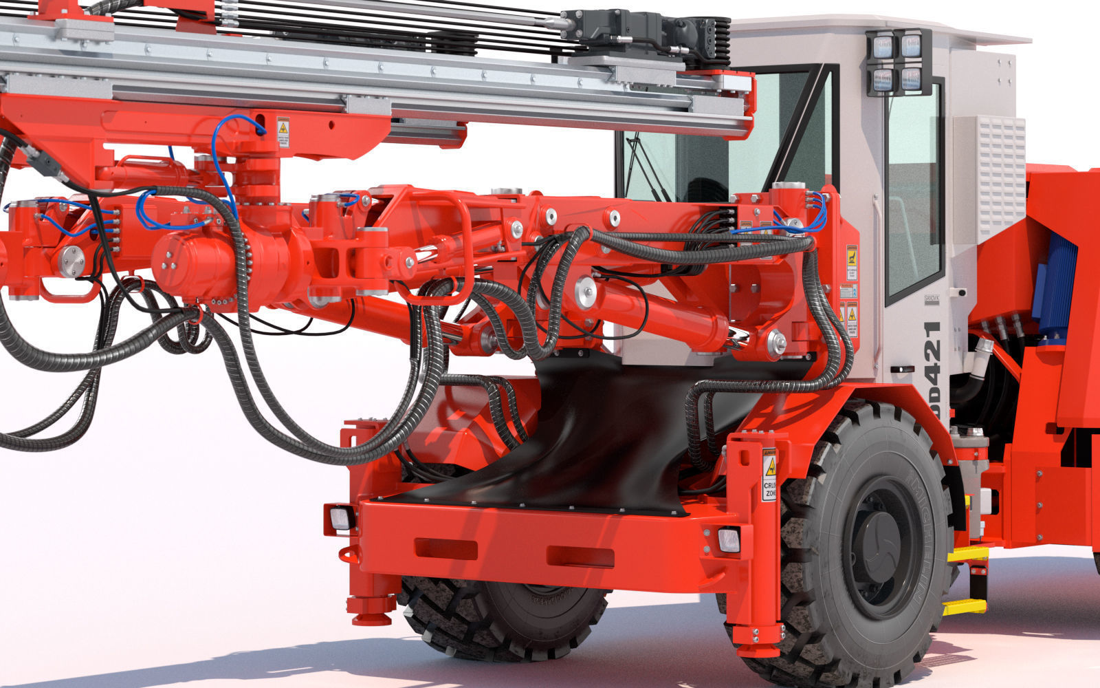 Two-Boom Drill Rig DD421 3D model_19