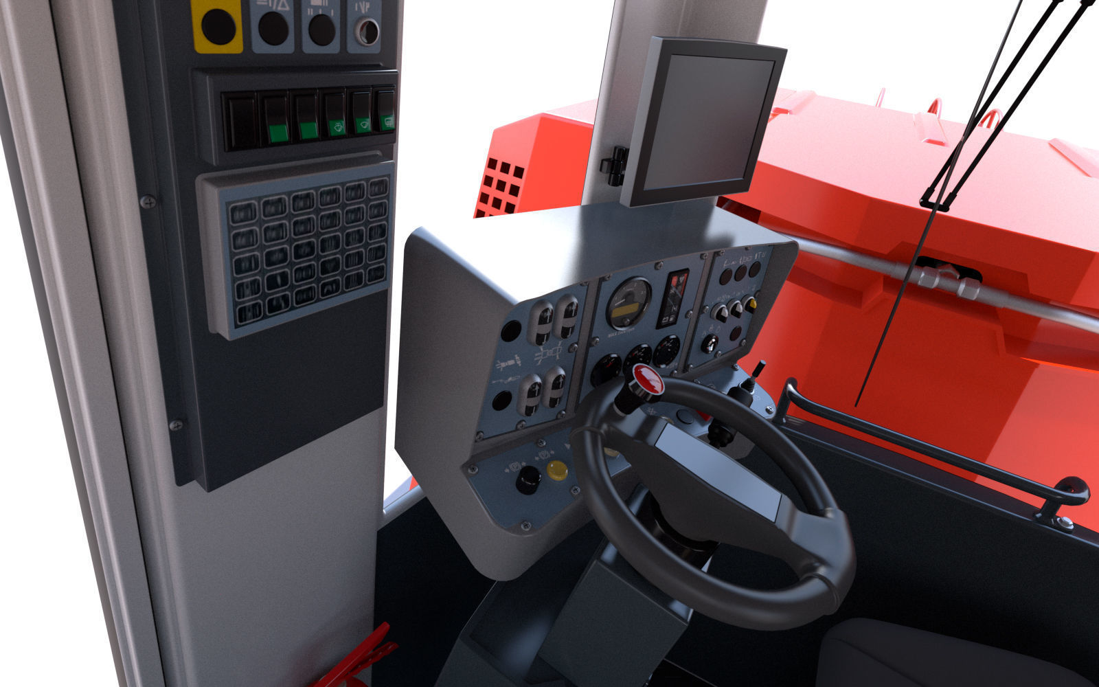 Two-Boom Drill Rig DD421 3D model_7