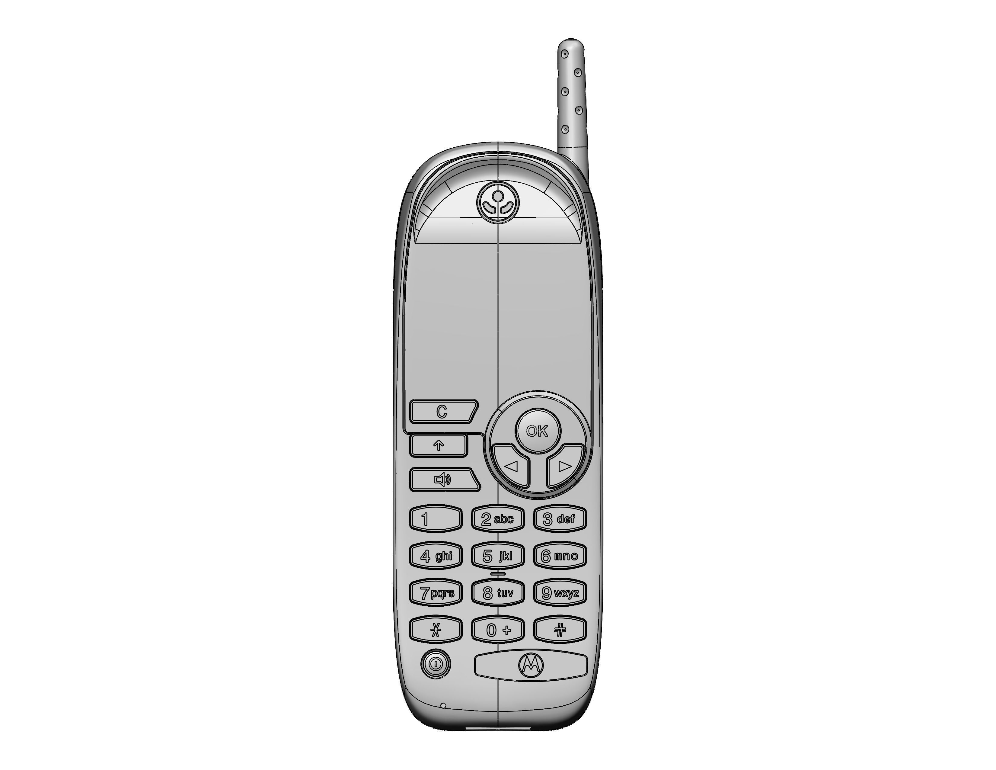 Motorola m3788e 3D model_9
