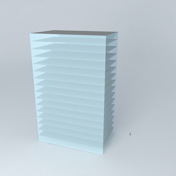 Building C project Free 3D model_1