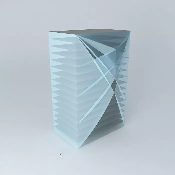 Building C project Free 3D model_0