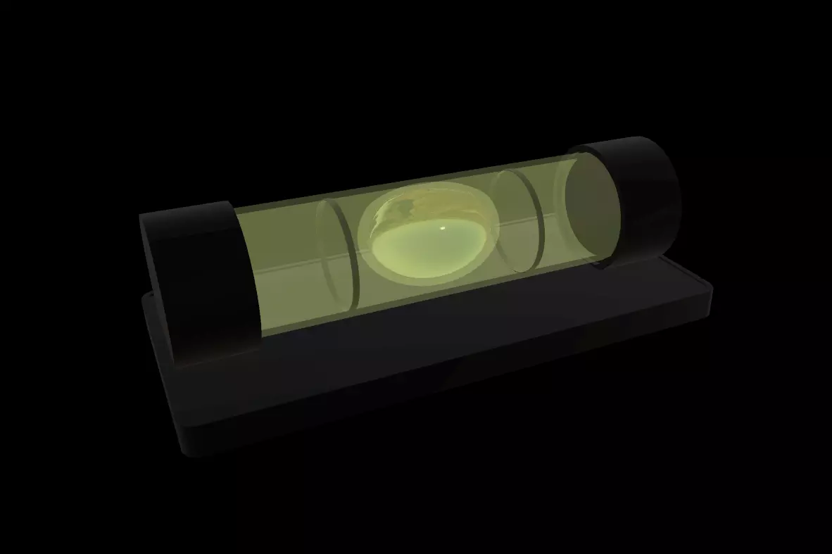 Stylised Spirit level Low-poly 3D model_0