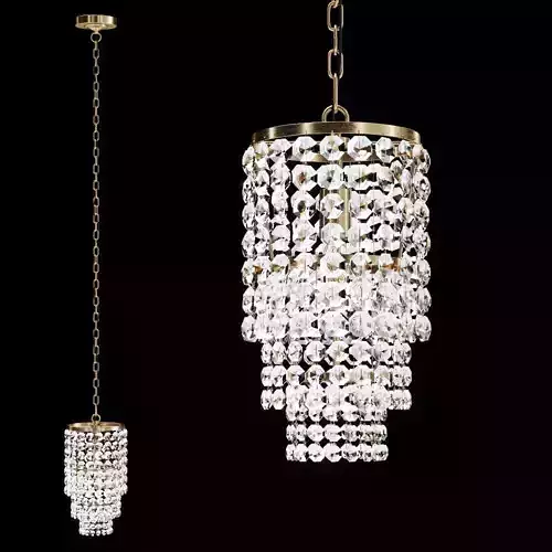 Restoration Hardware SOHO CRYSTAL ACCENT PENDANT Brass