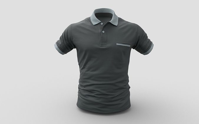 Polo shirt Low-poly 3D model