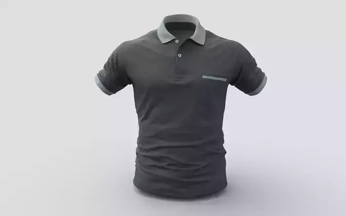 Polo shirt Low-poly 3D model