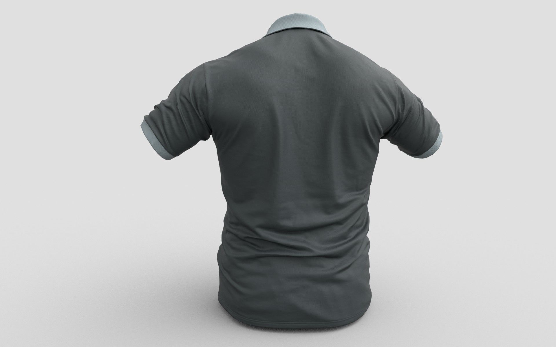 Polo shirt Low-poly 3D model_1