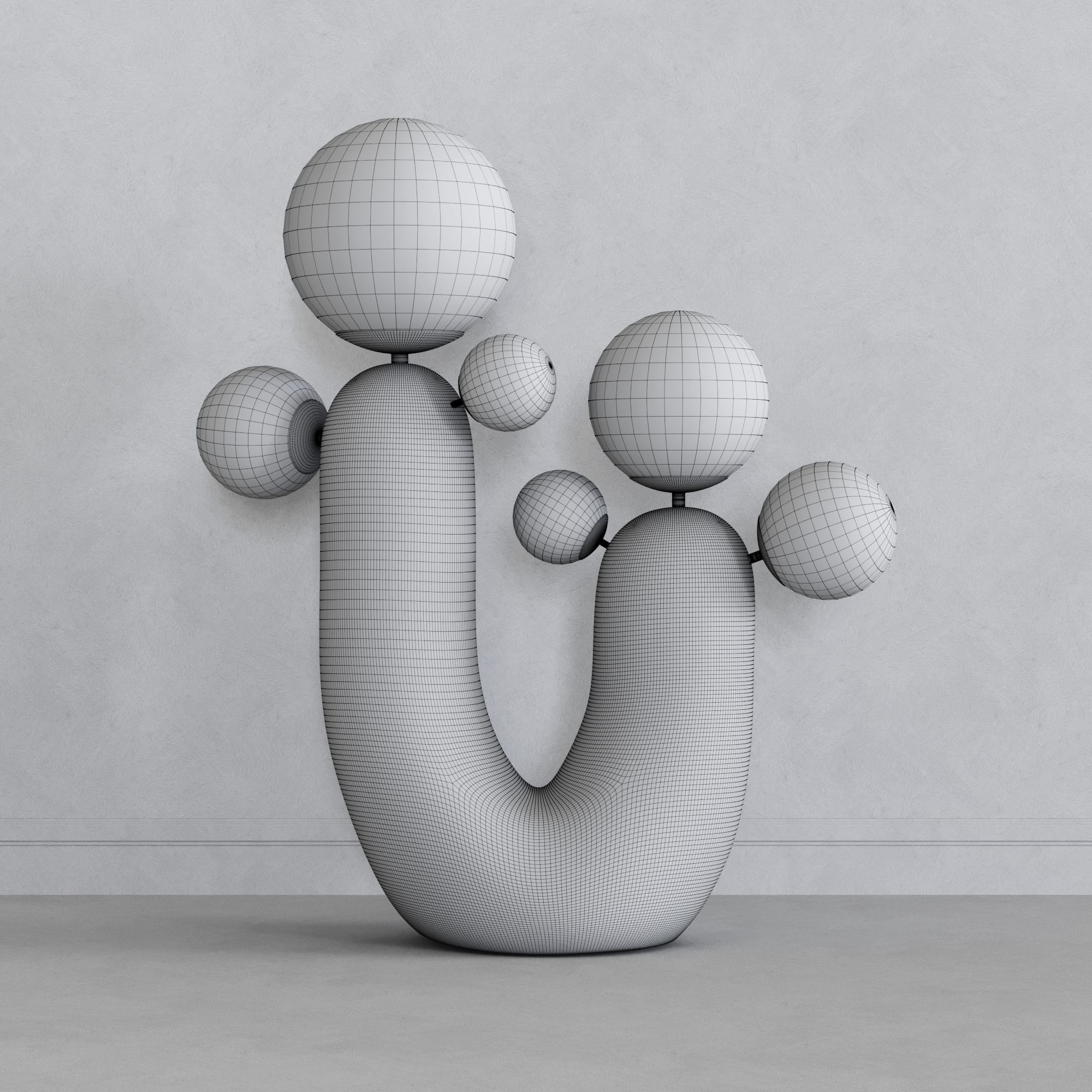 Cactus lamp 3D model_1