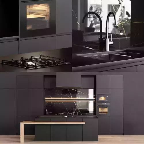 Black Modern kitchen