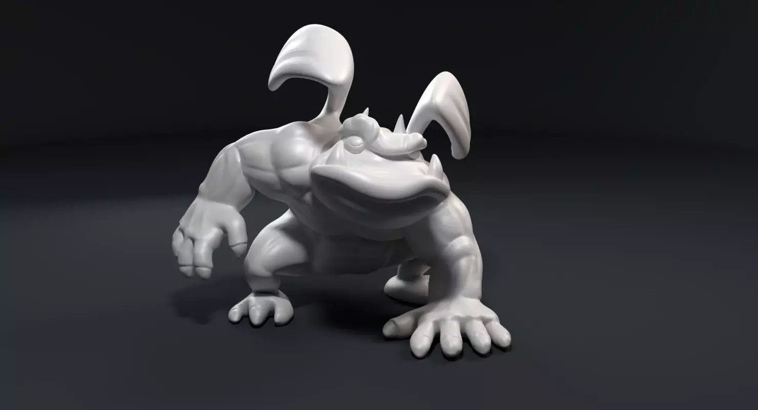 Funny athletic gargoyle Free 3D print model