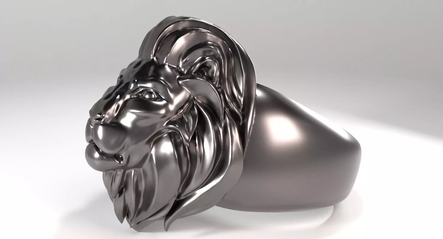 Lion ring for 3d printing model Free 3D print model