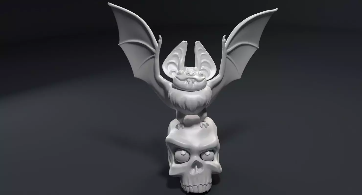 Sculpture of a funny vampire Free 3D print model_0