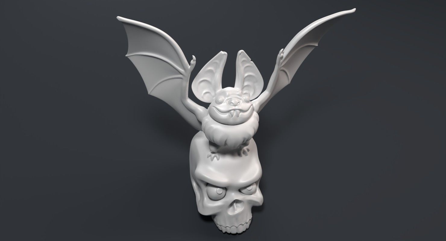 Sculpture of a funny vampire Free 3D print model_5