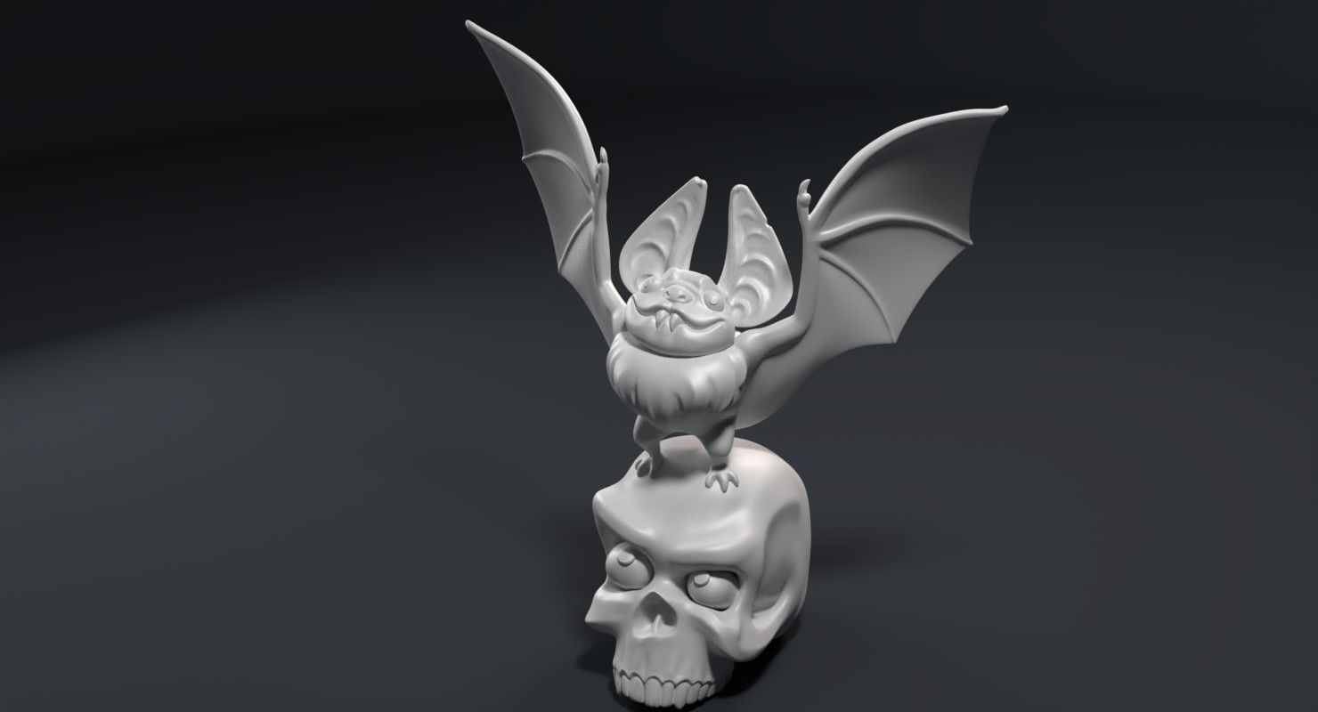 Sculpture of a funny vampire Free 3D print model_4