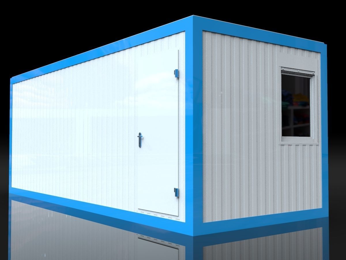 Modular sanitary module 15m2  3D model_2