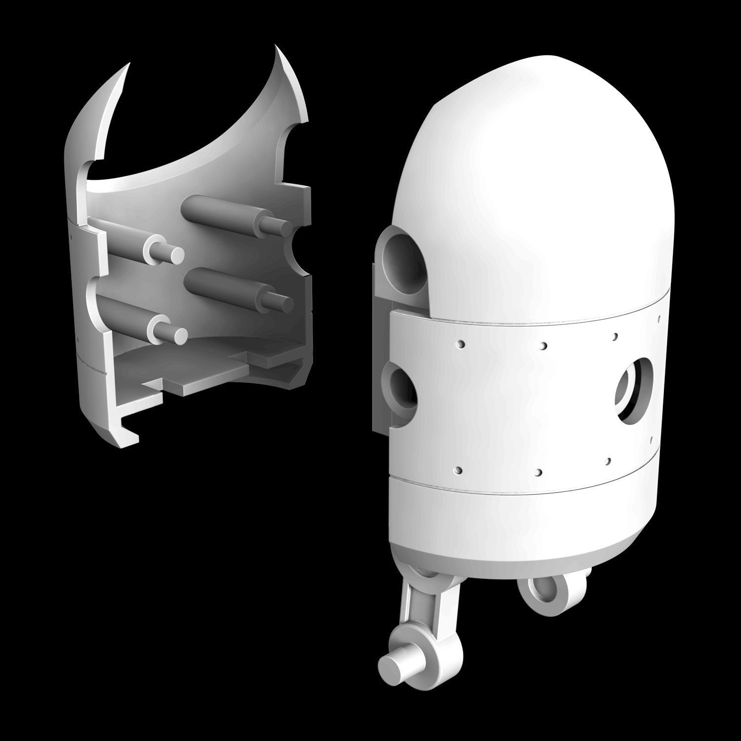 Machine Lifeform buildable figure from Nier Automata 3D print model_5