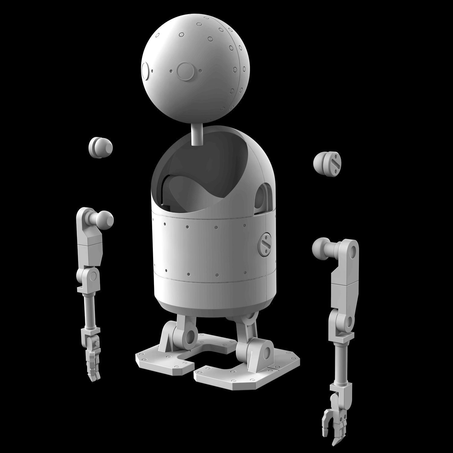 Machine Lifeform buildable figure from Nier Automata 3D print model_9