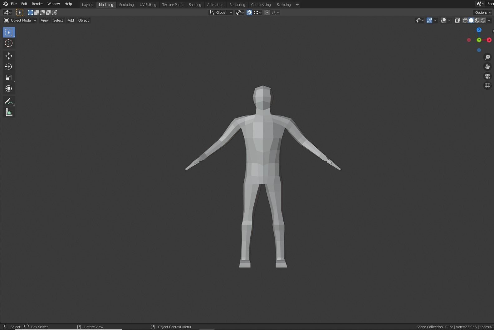 LowPoly base mesh with rig for UE4 Mannequin Low-poly 3D model_1