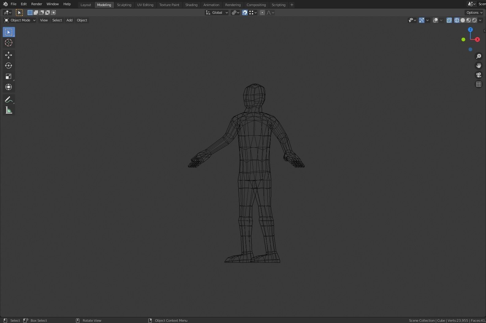 LowPoly base mesh with rig for UE4 Mannequin Low-poly 3D model_6