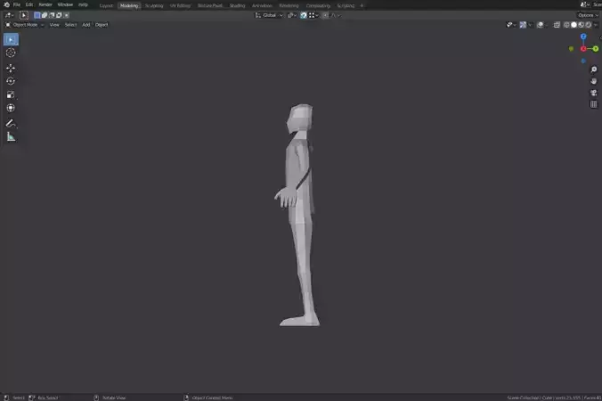 LowPoly base mesh with rig for UE4 Mannequin