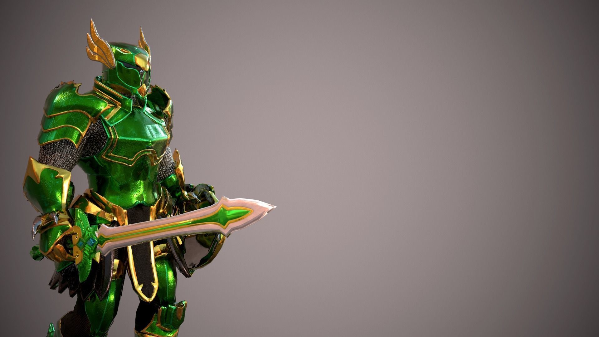 Medieval Paladin Pack Low-poly 3D model_11