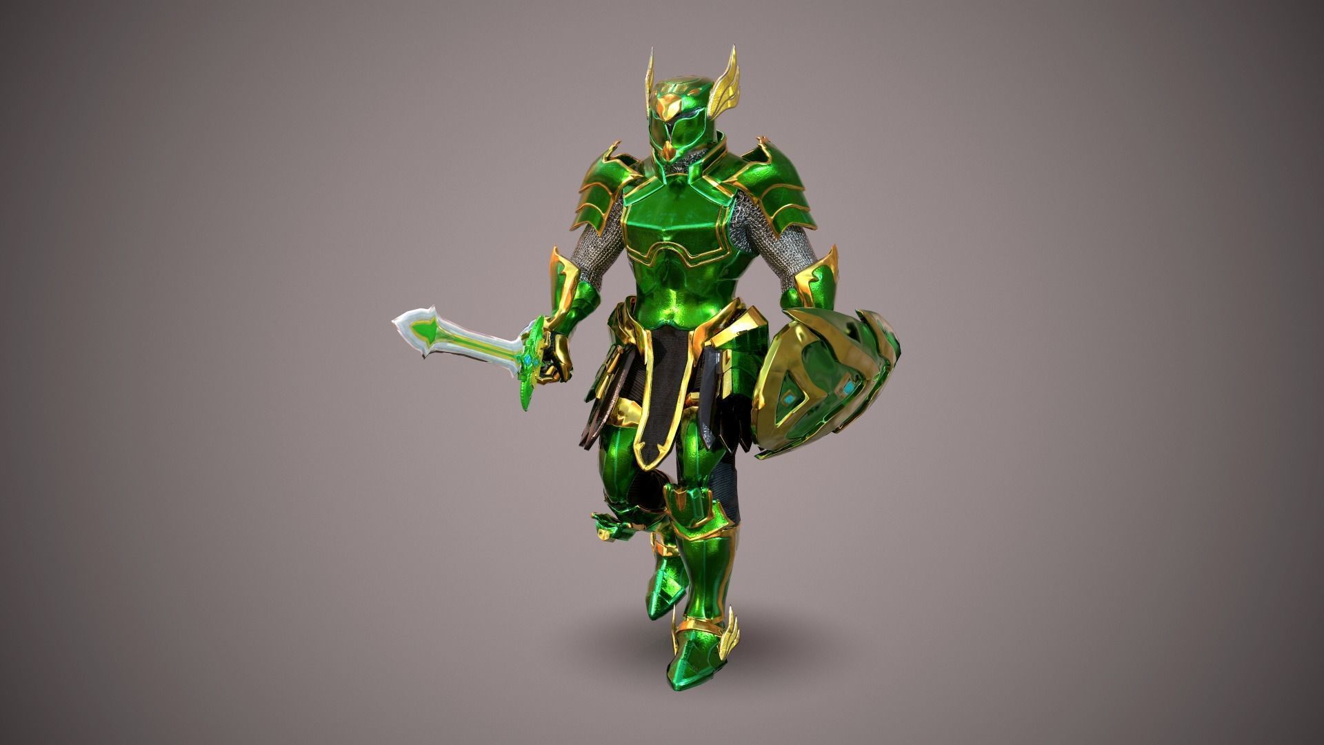 Medieval Paladin Pack Low-poly 3D model_12