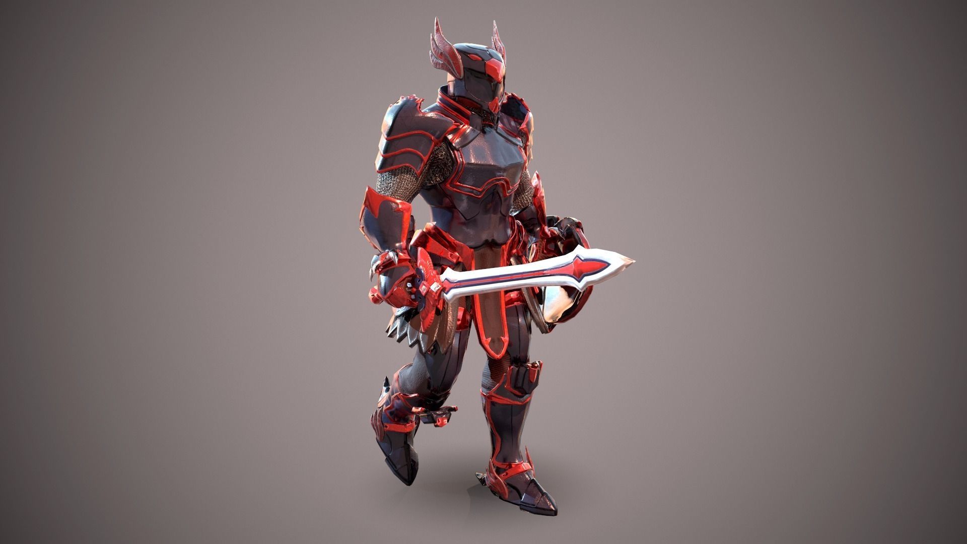 Medieval Paladin Pack Low-poly 3D model_10