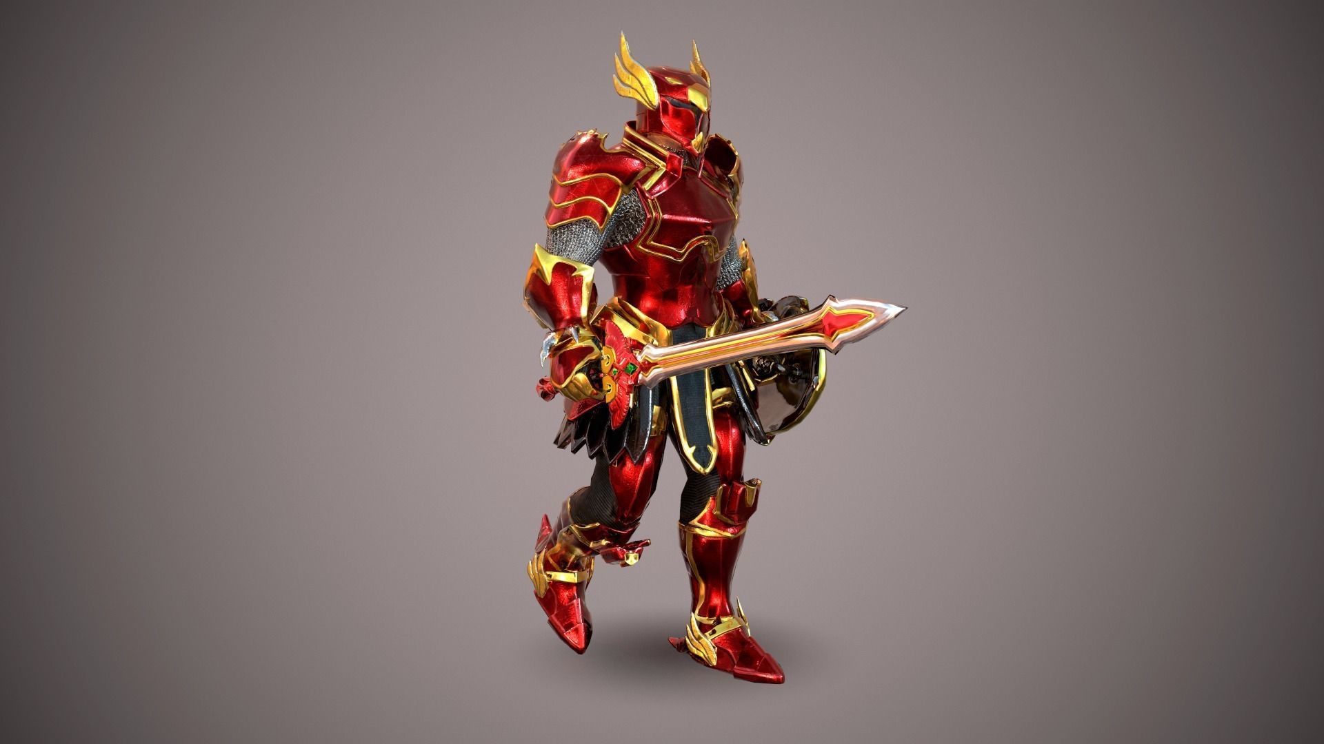 Medieval Paladin Pack Low-poly 3D model_15