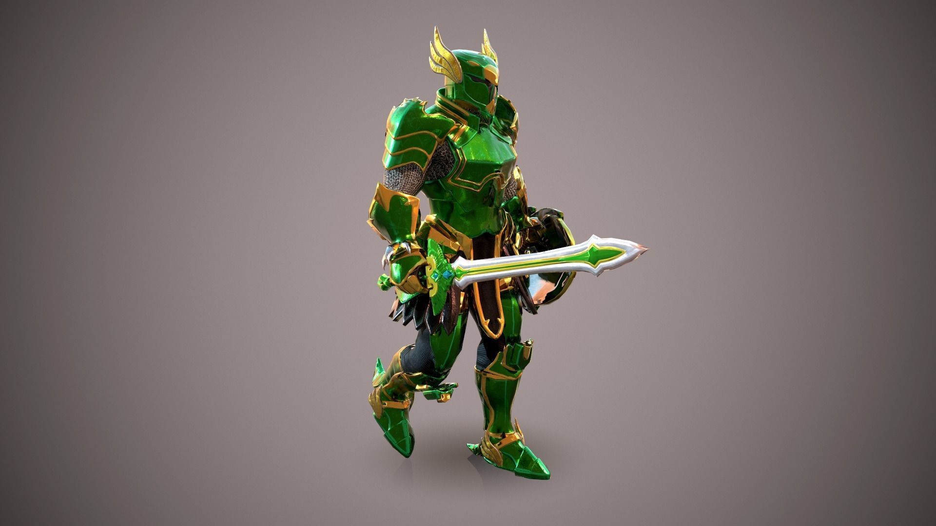 Medieval Paladin Pack Low-poly 3D model_13